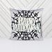 Happy Halloween Web Linen Polyester 20"x20" Square Natural Decorative Throw Pillow with Insert