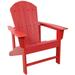 Sunnydaze Upright, All-Weather Adirondack Chair - 300-Pound Capacity - 38.25" H