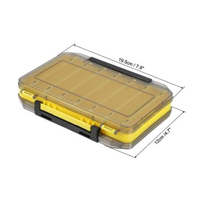 Two Sided Fishing Lure Storage Box Fish Tackle 14 Grids Container