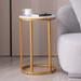 Modern 15.75" C-shaped Side Table, Lightweight Design, Easy To Move and Carry