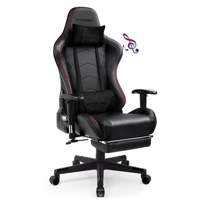 Lucklife Gaming Chair with Footrest, Bluetooth Speakers Ergonomic High Back Music Video Game Chair Computer Office Desk Chair