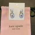 Kate Spade Jewelry | Kate Spade Silver Pearl Drop Earrings | Color: Silver | Size: Os