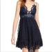 Free People Dresses | Free People Adella Bralette Slip Dress Size Xs New Without Tags. Navy Blue Lace. | Color: Blue | Size: Xs