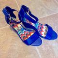 American Eagle Outfitters Shoes | 3/35 American Eagle Wedges | Color: Blue | Size: 8.5