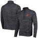 Men's Under Armour Black Wisconsin Badgers Tempo Fleece Quarter-Zip Jacket