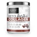 K-GEN Diet Shake Meal Replacement Keto Collagen Powder | Multi Collagen Protein with MCT Oil, Vitamin C | Advanced Keto Complete Powder for Meal Replacement Gluten & Sugar Free (Chocolate 500g)