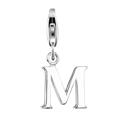 Elli - Buchstabe M Initialie 925 Sterling Silber Charms & Kettenanhänger Damen