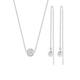 Elli - Collier Hänger Kristalle 925 Silber Schmuck-Set Damen