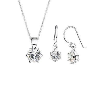 Elli - 925 Sterling Silber Kristalle Schmuck-Set 1 ct Damen