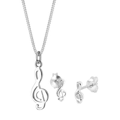 Elli Notenschlüssel 925 Sterling Silber silberfarben Damen