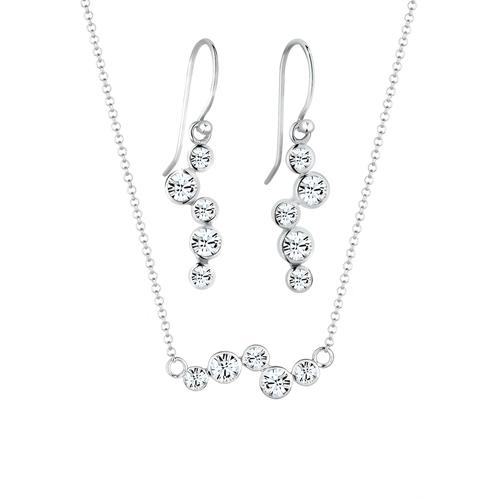 Elli – Elli Schmuckset Kristalle 925 Sterling Silber Schmuck-Set Damen