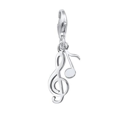 Elli - Notenschlüssel Musik Melodie 925 Sterling Silber Charms & Kettenanhänger 1 ct Damen