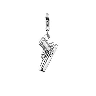 Nenalina - Pistolen-Symbol Anhänger 925 Sterling Silber Charms & Kettenanhänger Damen