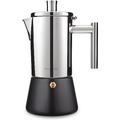 Easyworkz Diego Stovetop Espresso Maker Stainless Steel Italian Coffee Machine Maker 12cup 520ml Induction Moka Pot