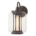 Hubbardton Forge Fairwinds Outdoor Sconce - Clear Glass Aluminum/Glass/Metal in Brown | 12.4 H x 9.8 W x 7 D in | Wayfair 302551-1002