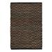 Black/Brown 120 x 0.5 in Area Rug - LOOMY Chevy Chevron Handmade Handwoven /Jute Brown/Black Area Rug /Jute & Sisal | 120 W x 0.5 D in | Wayfair