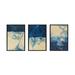 Joss & Main Far North. Set Of 3 By Jacques Pilon - Framed Wall Art Paper in Blue | 25 H x 17.5 W x 1.25 D in | Wayfair