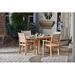 Red Barrel Studio® Alim Square 4 - Person 40" Long Teak Outdoor Dining Set Wood/Teak in Brown | 29.5 H x 40 W x 40 D in | Wayfair