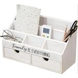 Gracie Oaks Lillimay Desk Organizer in White | 8.75 H x 14.5 W x 6 D in | Wayfair 40B1C784B58144B1B93ED9EBDB1A7C15