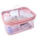 Rebrilliant Toiletry Bag Makeup Cosmetic Clear Bag Portable Waterproof Transparent Travel Storage in Pink | 3.95 H x 8.67 W x 6.7 D in | Wayfair