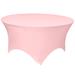 Eider & Ivory™ 5Ft, 6Ft Round Spandex Tablecloth Tight Fitted Stretch Table Cover For Dining Wedding Banquet Party in Pink | 72 W x 72 D in | Wayfair