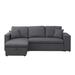 Gray Sectional - Latitude Run® Dafi 91" Wide Reversible Sleeper Sofa & Chaise Linen | 33.5 H x 91 W x 58 D in | Wayfair