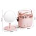 Rebrilliant Kazimer Cosmetics Makeup Organizer Plastic in Pink | 9.05 H x 8.85 W x 7.48 D in | Wayfair DE1C3BB0FC10454EAA916502BA65799A