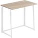 4NM Desk Wood/Metal in White/Brown | 29.72 H x 17.72 W x 31.5 D in | Wayfair XZDZ-White