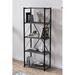 17 Stories Setup 59.1" H X 23.6" W Steel Etagere Bookcase - Atlantic Pine in Black | 59.1 H x 23.6 W x 12.6 D in | Wayfair