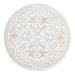 White 94 x 94 x 0.5 in Area Rug - Lark Manor™ Airyana Hermitage Rug Polyester/Polypropylene | 94 H x 94 W x 0.5 D in | Wayfair