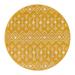 Yellow 39 x 39 x 0.5 in Area Rug - The Twillery Co.® Somerville Mona Polypropylene | 39 H x 39 W x 0.5 D in | Wayfair