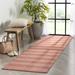 Pink 118 x 31 x 0.01 in Area Rug - Well Woven Stria Modern Stripes Indoor/Outdoor Coral Flat-Weave Rug | 118 H x 31 W x 0.01 D in | Wayfair
