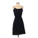 H&M Casual Dress - Mini Scoop Neck Sleeveless: Black Solid Dresses - Women's Size 2