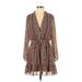 Charming Charlie Casual Dress - Mini: Tan Dresses - Women's Size Small