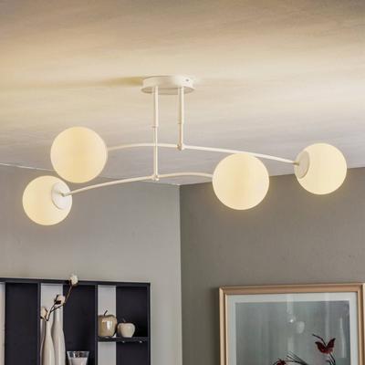 Deckenlampe Pregos 4 EMIBIG LIGHTING, dimmbar, weiß / opal, für Flurbereich, Metall, Modern, Deckenlampe Image