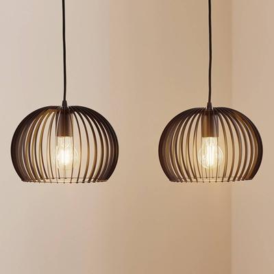 Hängelampe Larus TEMAR LIGHTING, dimmbar, schwarz, für Wohn- / Esszimmer, Metall, Modern, Pendelleuchte Image