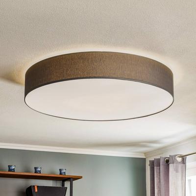 Deckenlampe Rondo TK Lighting, dimmbar, alu / grau / zink, für Schlafzimmer, Textil / Stoff / Seide, Modern, Deckenlampe Image