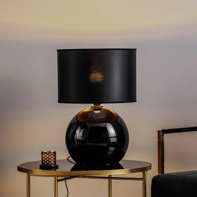 Nachttischlampe Palla TK Lighting, schwarz, für Wohn- / Esszimmer, Glas, Tischlampe Image