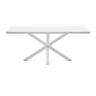 Tavolo Argo di melammina con finitura bianca e gambe in acciaio con finitura bianca 200 x - Kave