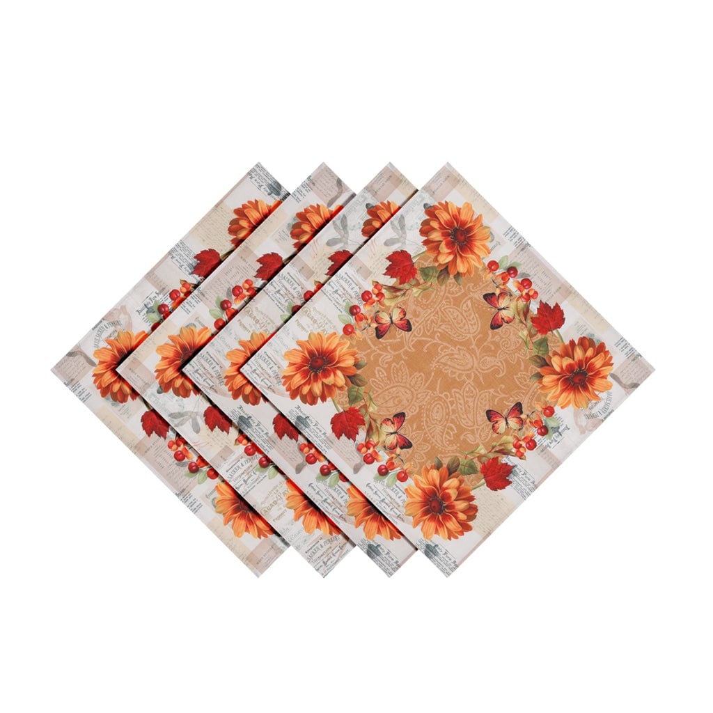 Laural Home Fall in Love Napkin Set of 4 - 20" x 20"