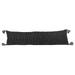 Foreside Home & Garden Black with White Tick Stripe 12X46 Hand Woven Filled Outdoor Pillow - 46 x 12 x 5"H