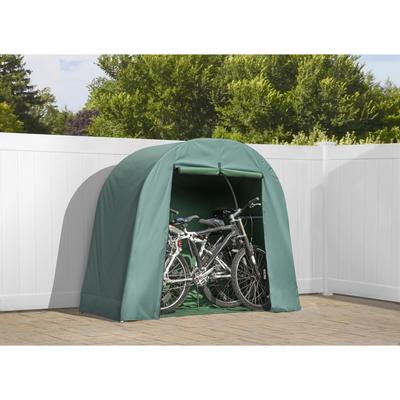 ShelterLogic 7 x 3 ft Green Bike Shed - 6.8 x 2.9 x 5.5 ft
