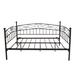 Twin,Black Metal Daybed Frame with Headboard