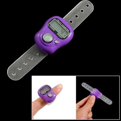 Purple Case 5 Digit LCD Electronic Finger Counter Hand Tally