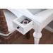 NovaSolo Provence French Country White Desk | Solid Mahogany Frame | 47.24 x 27.56 x 29.92