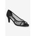 Extra Wide Width Women's Picaboo Pump by Easy Street in Black Glitter (Size 9 WW)