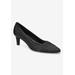 Women's Nobel Pump by Easy Street in Black Satin (Size 7 1/2 M)