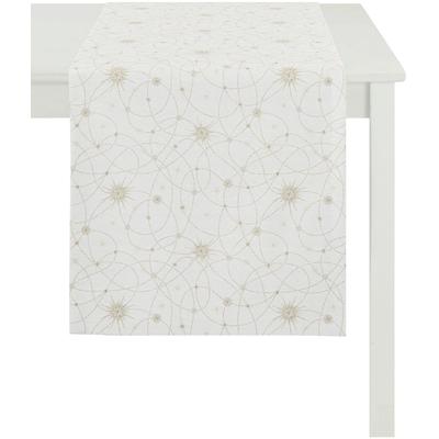 Tischläufer APELT "3009 Christmas Elegance, Weihnachtsdeko, Weihnachten", beige (creme, goldfarben), B:48cm L:140cm, Polyester, Tischdecken Image