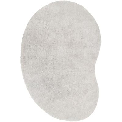Hochflor-Teppich "Halrum, einfarbig, besondere Form, modern" Gr. 73, grau, B:200cm H:25mm L:300cm, Kunstfaser, LEGER HOME BY LENA GERCKE, Teppiche, organische Form, bean shape, kuschelig, Wohnzimmer, Schlafzimmer