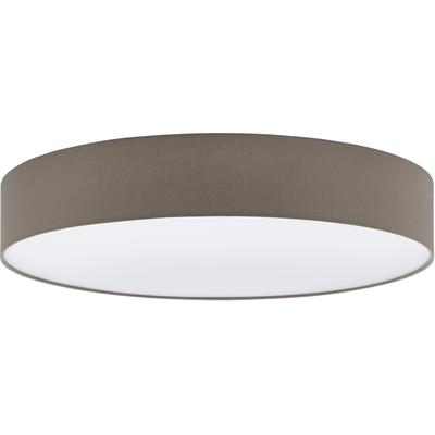 EGLO Deckenleuchte "PASTERI Deckenlampe, Stahl und Textil, E27, IP20, Wohnzimmerlampe", grau (taupe, weiß), Ø 76cm H: 15cm, Lampen, Deckenleuchte aus Stoff - Schlafzimmerlampe, Flurlampe Image